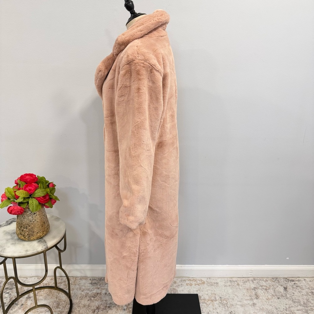Juicy Couture Light Pink Faux Fur Long Teddy Trench Size Small - Reemoly - Picture 5 of 16
